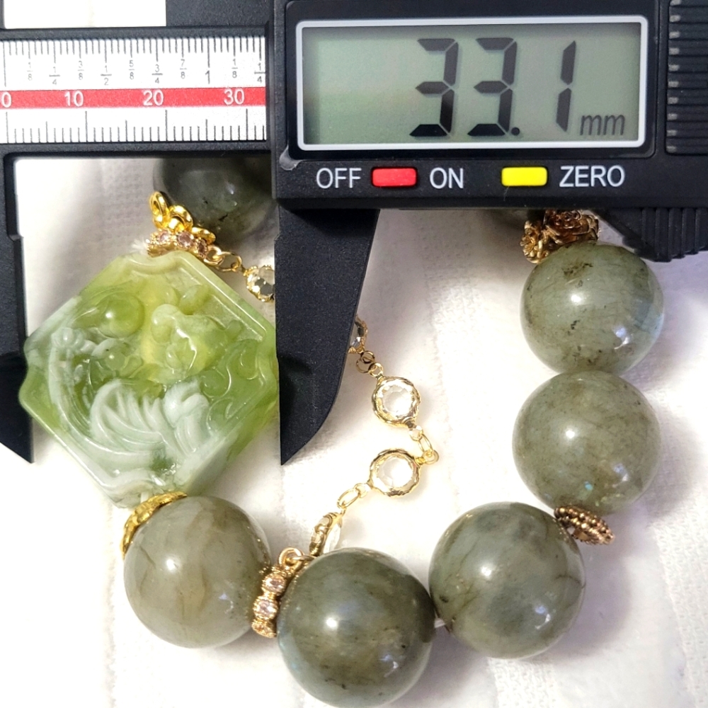 🎋Xiu Jade Rabbit Labradorite Bracelet - Picture 10 of 16
